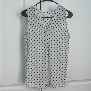 Violet & Claire Black and White Polka Dot Blouse